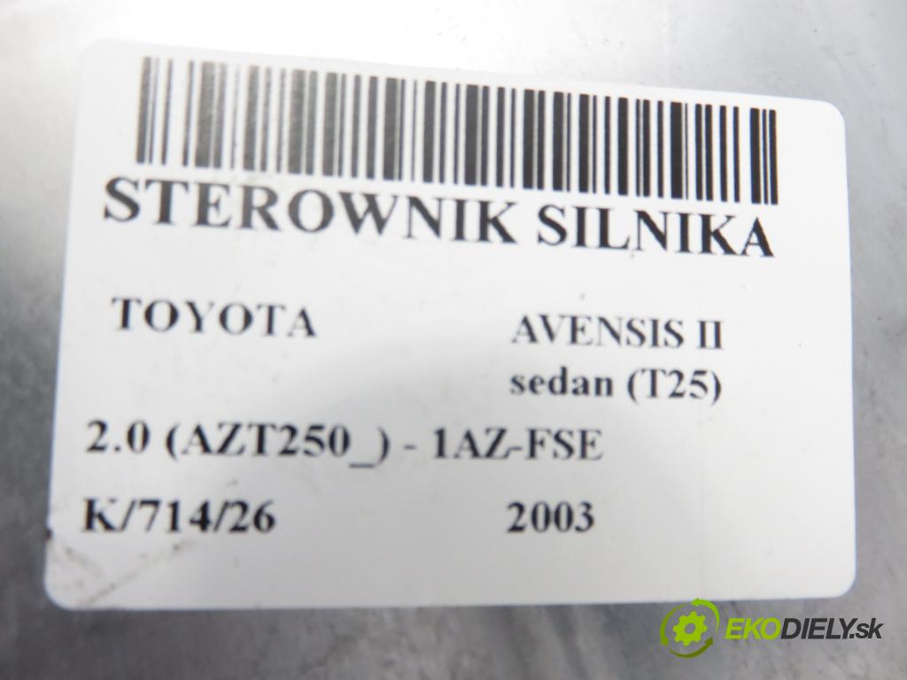 TOYOTA AVENSIS sedan (_T25_) SEDAN 2003 108,00 2.0 (AZT250_) - 1AZ-FSE 1998,00 řídící jednotka motora 8966105630