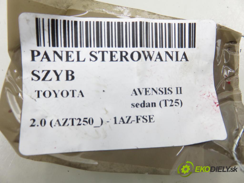 TOYOTA AVENSIS sedan (_T25_) SEDAN 2003 108,00 2.0 (AZT250_) - 1AZ-FSE 1998,00 Panel ovládania okien 8482005100