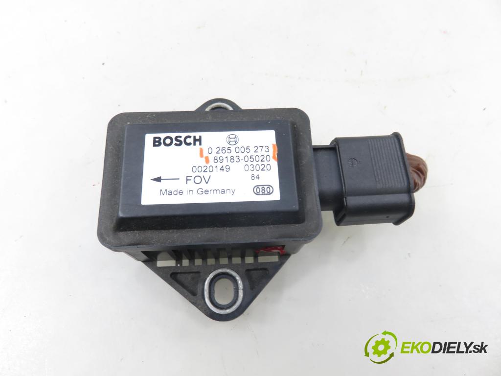 TOYOTA AVENSIS sedan (_T25_) SEDAN 2003 108,00 2.0 (AZT250_) - 1AZ-FSE 1998,00 snímač ESP 0265005273 ; 8918305020