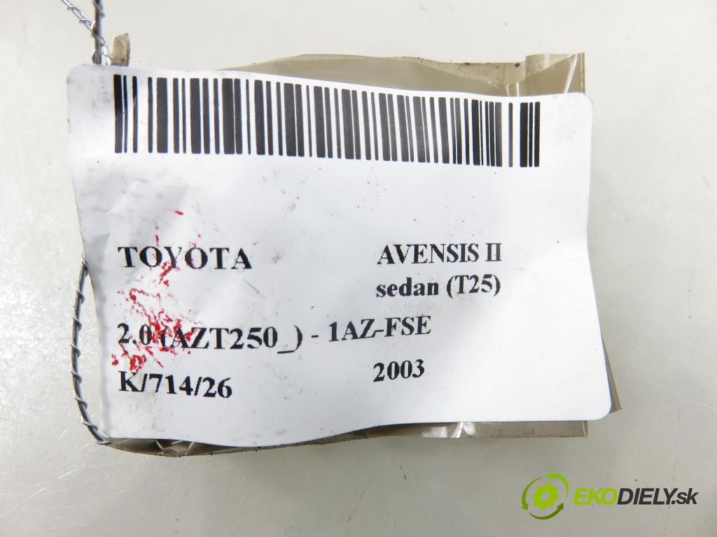 TOYOTA AVENSIS sedan (_T25_) SEDAN 2003 108,00 2.0 (AZT250_) - 1AZ-FSE 1998,00 zámok dverí kufor EL.