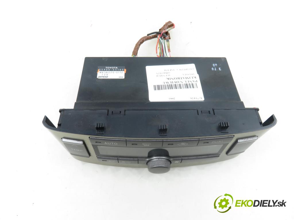 TOYOTA AVENSIS sedan (_T25_) SEDAN 2003 108,00 2.0 (AZT250_) - 1AZ-FSE 1998,00 Panel kúrenia KLIMATRONIK MB1465700772 ; 5590005140