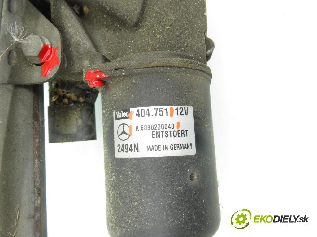 MERCEDES-BENZ VITO / MIXTO Skrzynia (W639) FURGON 2006 0,00 109 CDI - OM 646.980 2148,00 MECHANISMUS/ motorek stěračů A6398200040 ; 404751