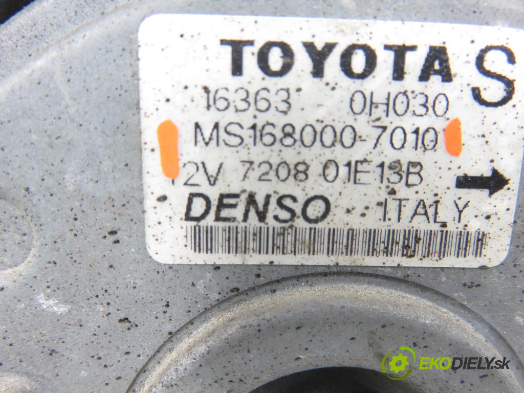 TOYOTA AVENSIS sedan (_T25_) SEDAN 2003 108,00 2.0 (AZT250_) - 1AZ-FSE 1998,00 Ventilátor chladič klíma/voda MS1680007010