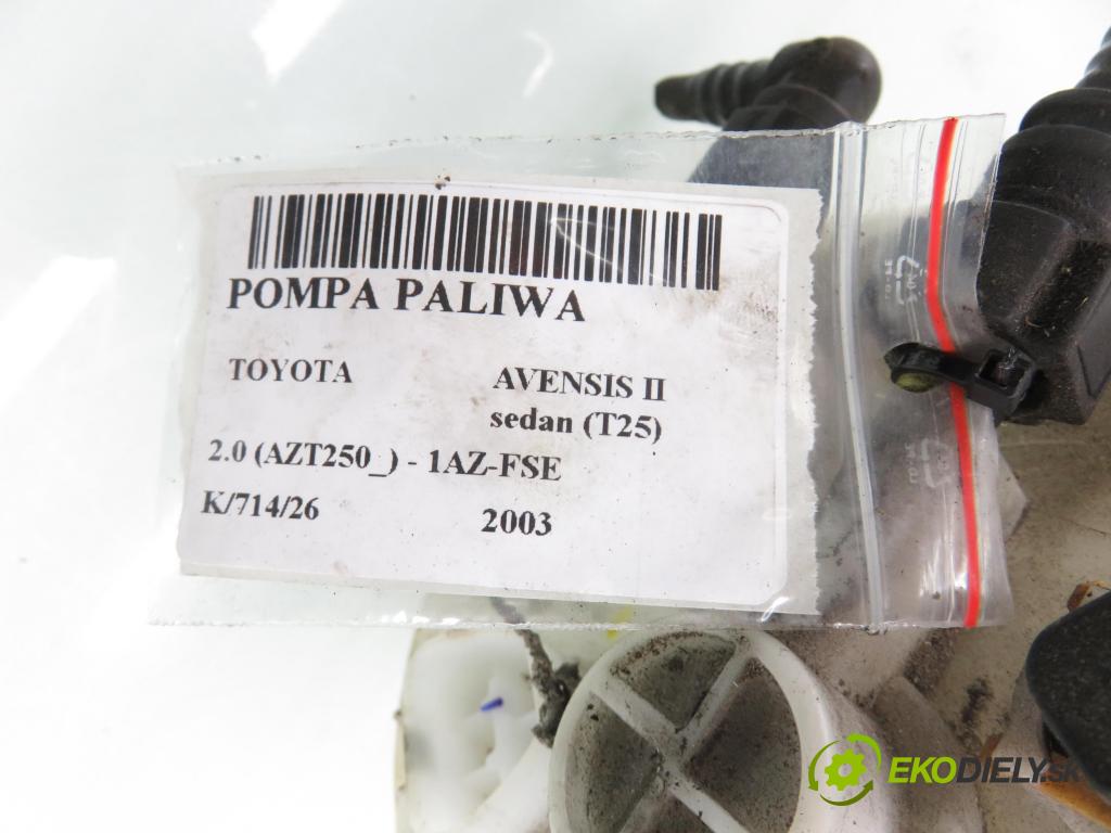 TOYOTA AVENSIS sedan (_T25_) SEDAN 2003 108,00 2.0 (AZT250_) - 1AZ-FSE 1998,00 Pumpa paliva 7702005110 ; 058030F001