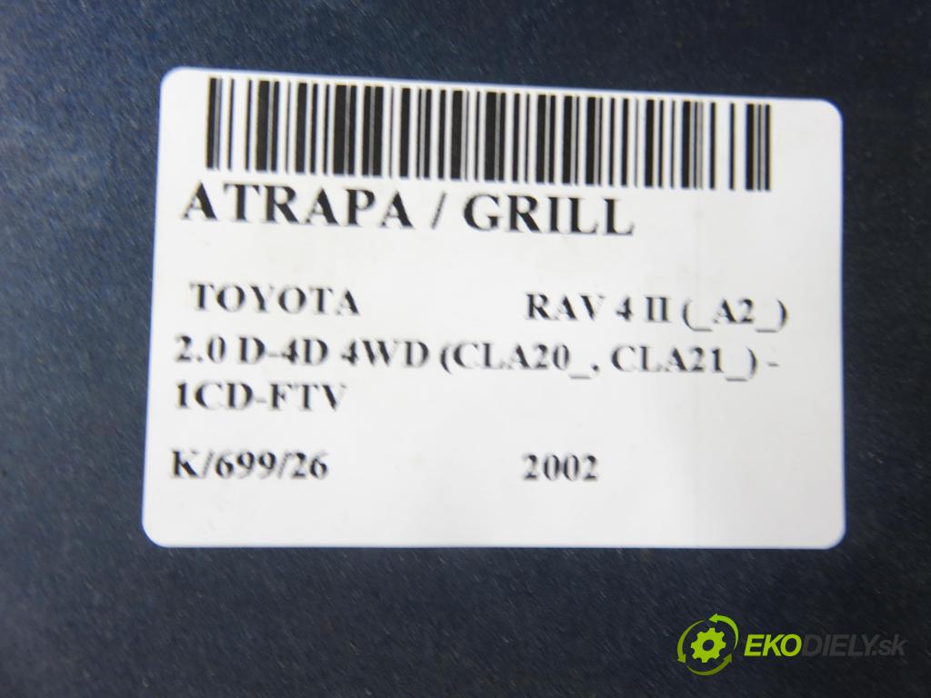 TOYOTA RAV 4 II (_A2_) SUV 2002 85,00 2.0 D-4D 4WD 116 - 1CD-FTV 1995,00 mřížka / maska