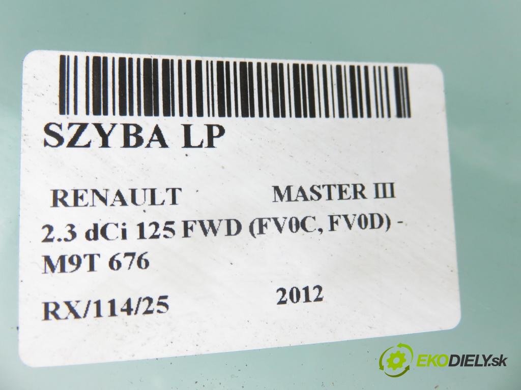 RENAULT MASTER III Skrzynia (FV) FURGON 2012 92,00 2.3 dCi 125 FWD (FV0C, FV0D) - M9T 676 2298,00 Okno LP