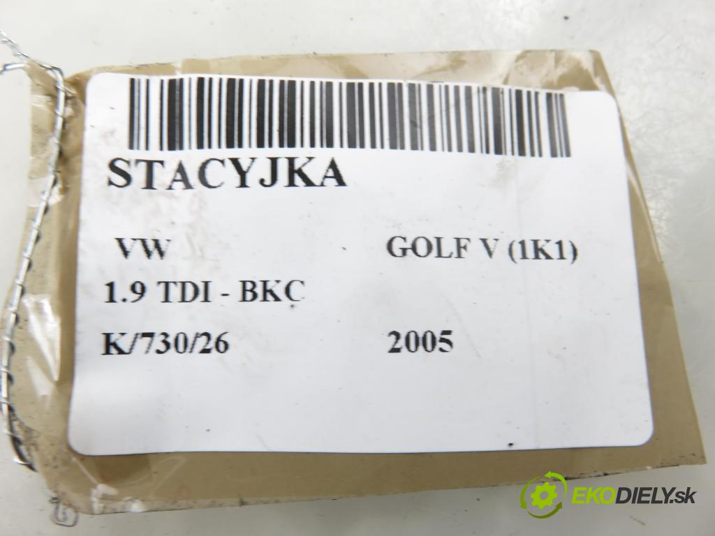 VW GOLF V (1K1) HB 2005 77,00 1.9 TDI PD 105 - BKC 1896,00 spinačka 1K0905851B (Spínacia skrinka)