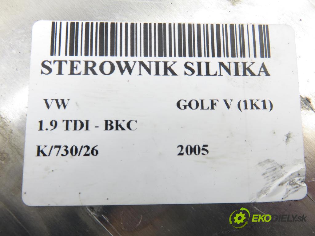 VW GOLF V (1K1) HB 2005 77,00 1.9 TDI PD 105 - BKC 1896,00 řídící jednotka motora 03G906016B ; 0281011478