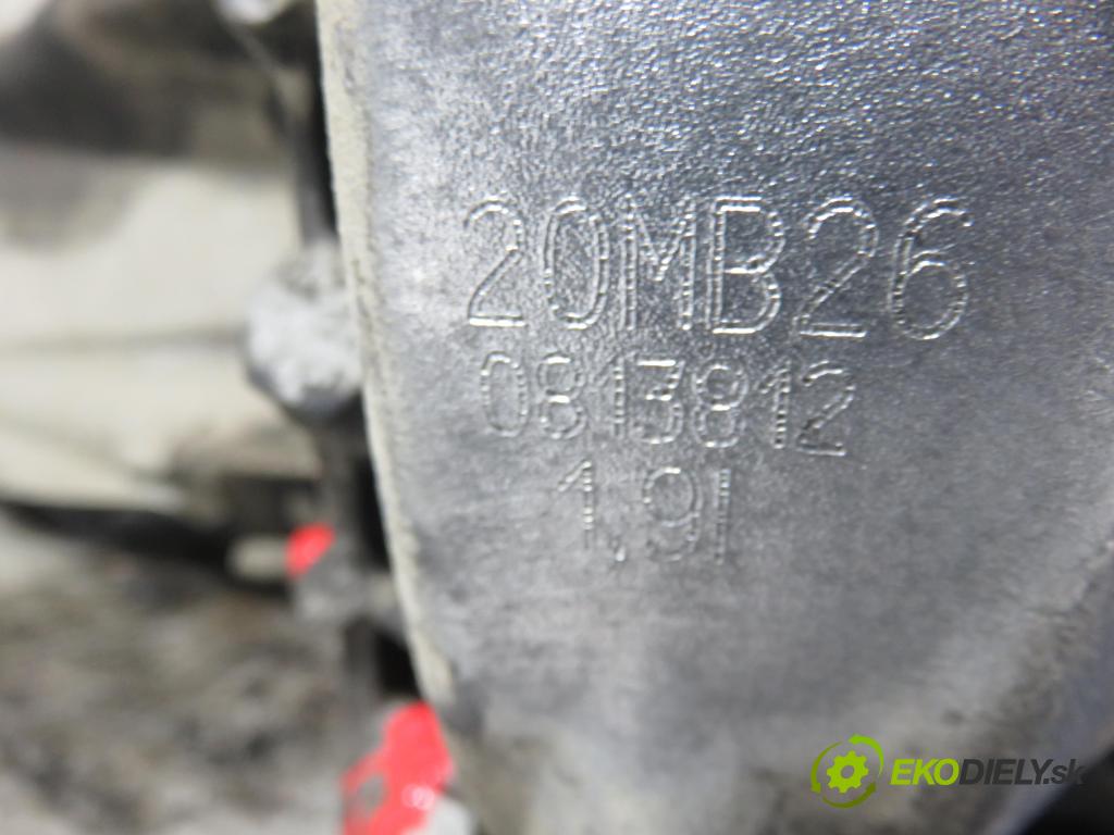 PEUGEOT 5008 (0U_, 0E_) MINIVAN 2010 110,00 2.0 HDi 150 / BlueHDi 150 - RHE (DW10CTED4) 1997,00 převodovka MANUALNA 20MB26