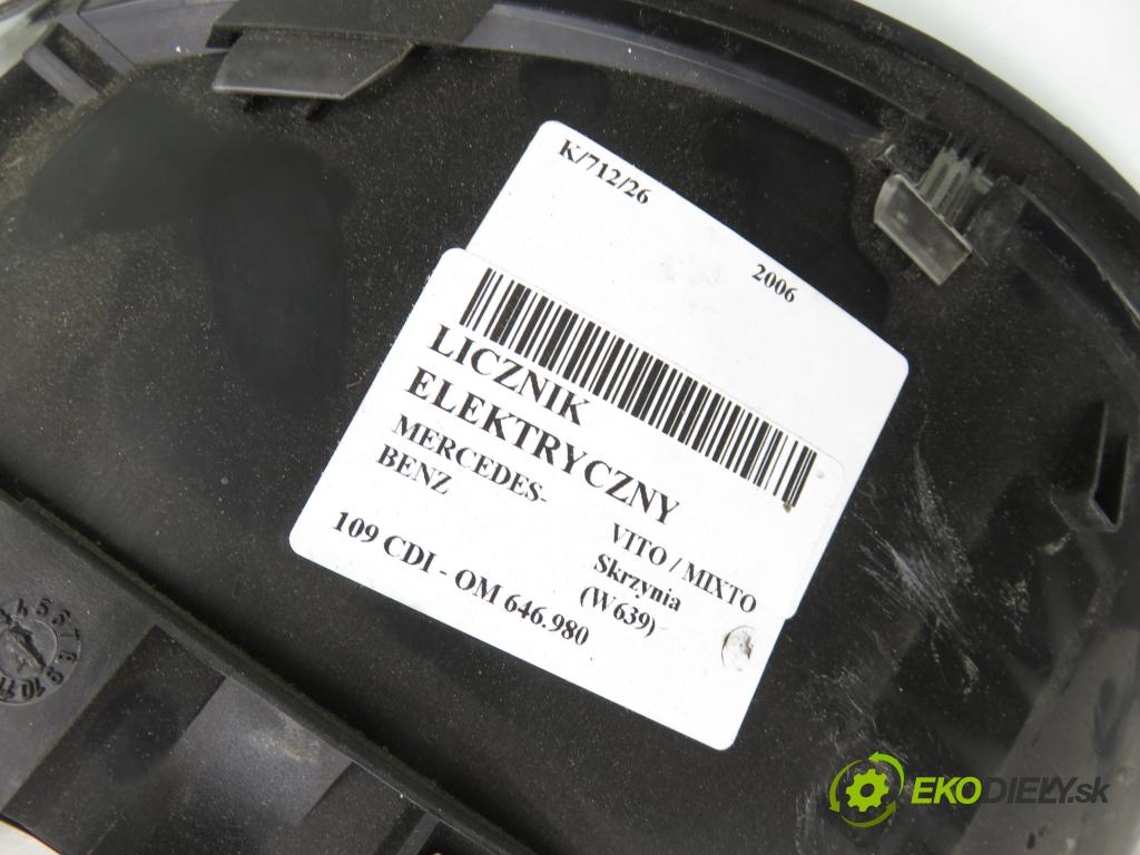 MERCEDES-BENZ VITO / MIXTO Skrzynia (W639) FURGON 2006 0,00 109 CDI - OM 646.980 2148,00 Prístrojovka elektrický