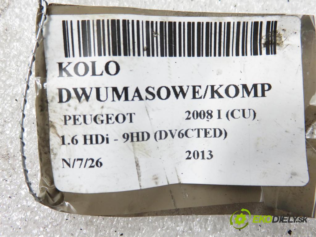 PEUGEOT 2008 I (CU_) KOMBI 2013 84,00 1.6 HDi - 9HD (DV6CTED) 1560,00 řemenice DUAL MASS / COMP 9678013980 ; 9675022680