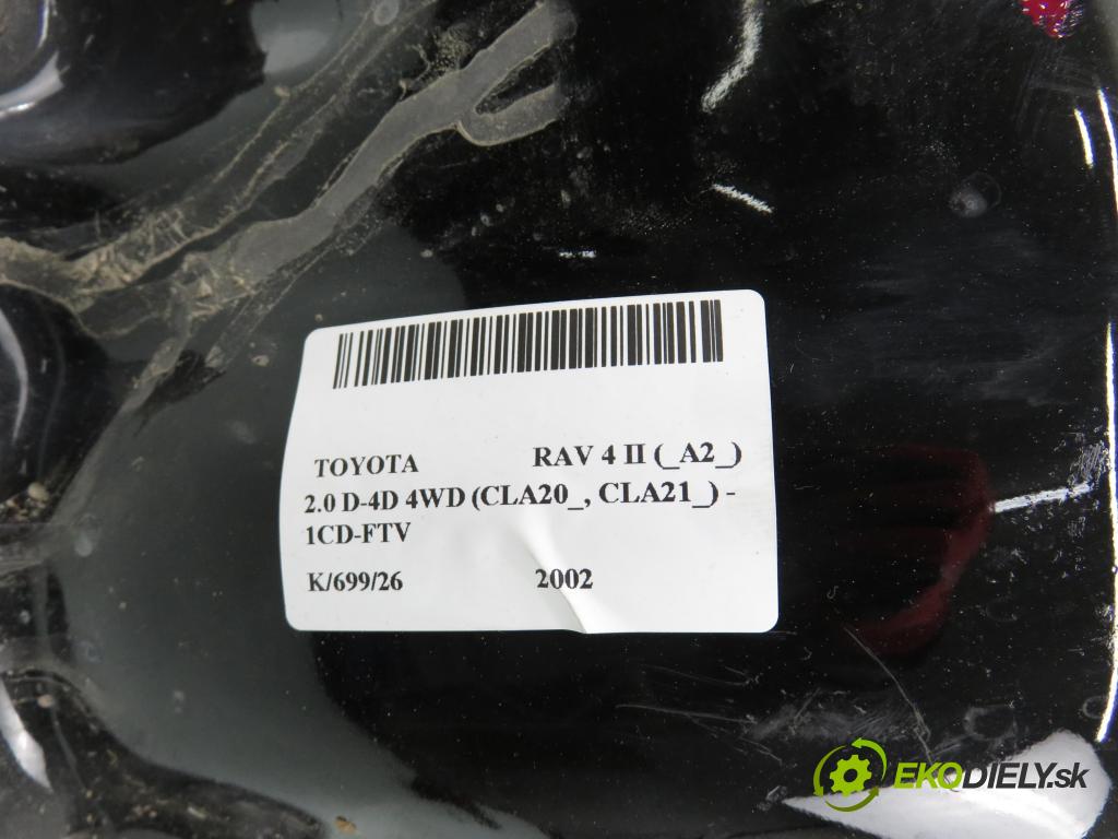 TOYOTA RAV 4 II (_A2_) SUV 2002 85,00 2.0 D-4D 4WD 116 - 1CD-FTV 1995,00 Vešiak: KOLA: ZÁLOHOVANIE: