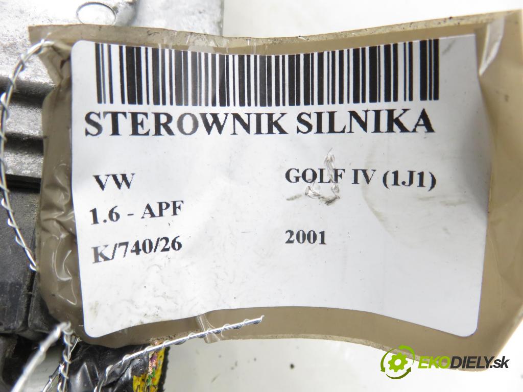 VW GOLF IV (1J1) HB 2001 74,00 1.6 - APF 1595,00 řídící jednotka motora 5WP4001905 ; 06A906033
