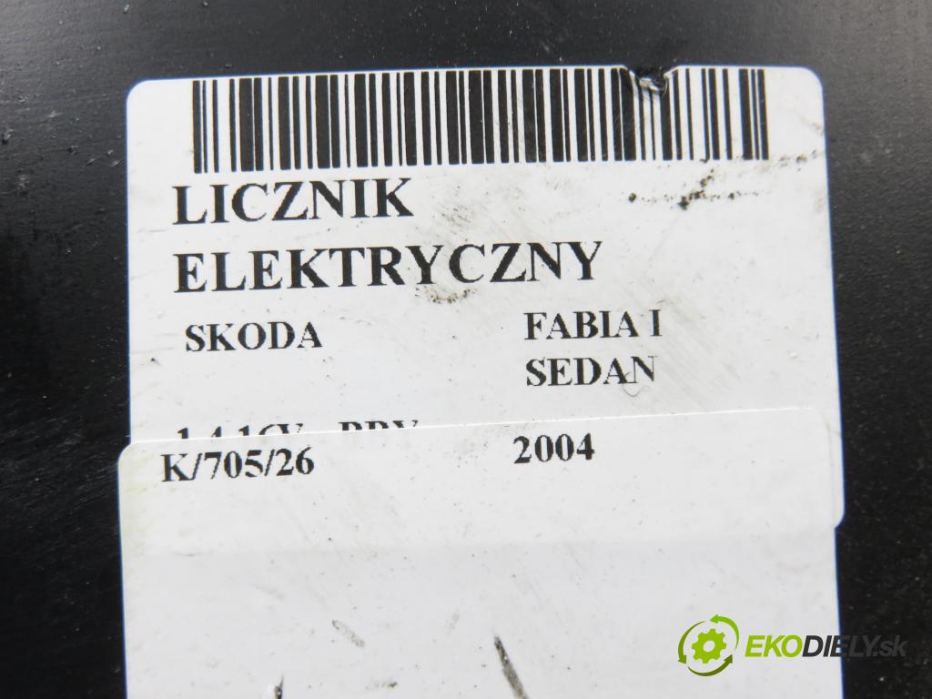 SKODA FABIA I SEDAN (6Y3) SEDAN 2004 55,00 1.4 16V - BBY 1390,00 Prístrojovka elektrický 6Y0920880L