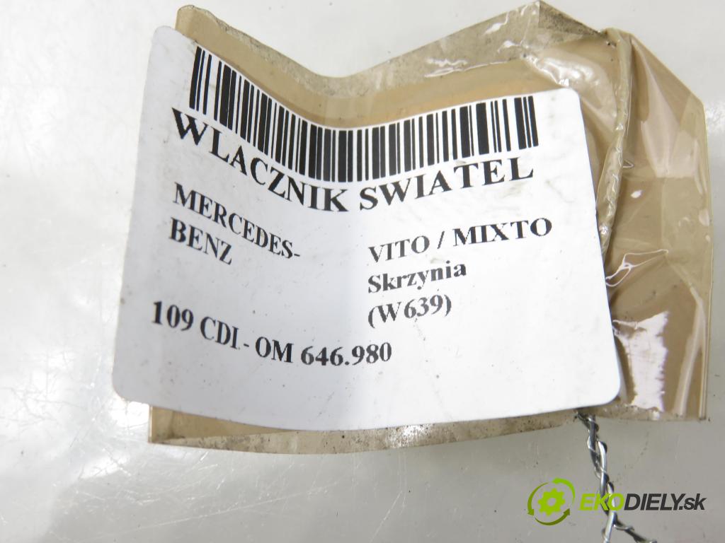 MERCEDES-BENZ VITO / MIXTO Skrzynia (W639) FURGON 2006 0,00 109 CDI - OM 646.980 2148,00 prepínač svetlá 6395450204