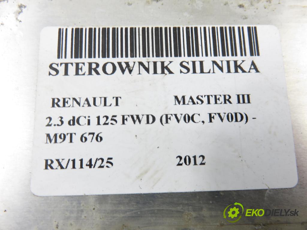 RENAULT MASTER III Skrzynia (FV) FURGON 2012 92,00 2.3 dCi 125 FWD (FV0C, FV0D) - M9T 676 2298,00 řídící jednotka motora 237100899R ; 237101487R ; 0281017977