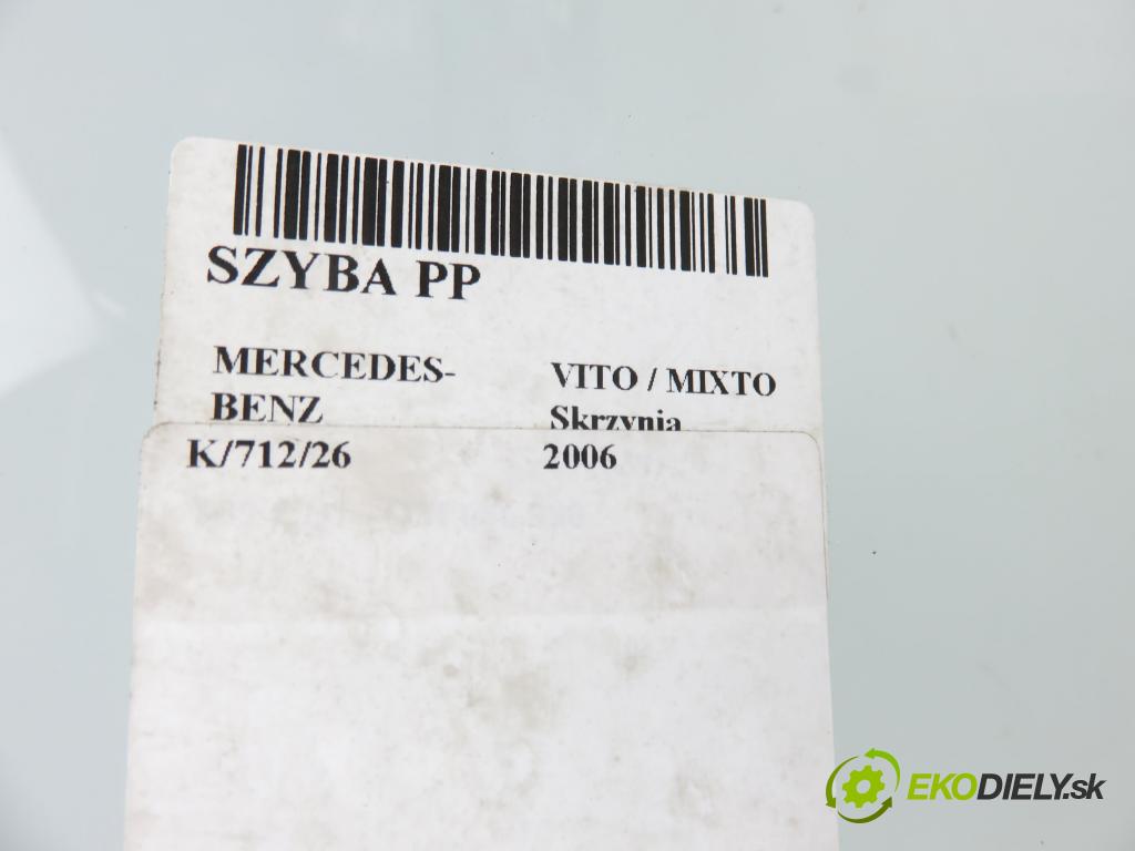 MERCEDES-BENZ VITO / MIXTO Skrzynia (W639) FURGON 2006 0,00 109 CDI - OM 646.980 2148,00 Okno PP