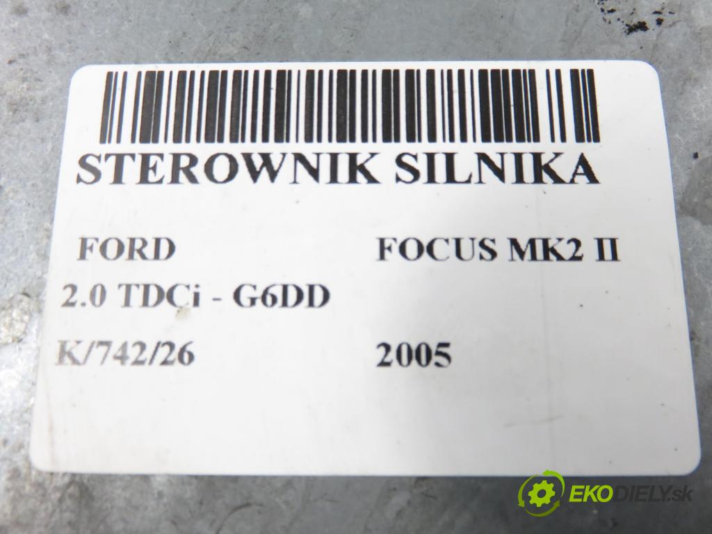 FORD FOCUS II (DA_, HCP) HB 2005 100,00 2.0 TDCi - G6DD 1997,00 Riadiaca jednotka Motor 5WS40227CT ; 5M5112A650MB