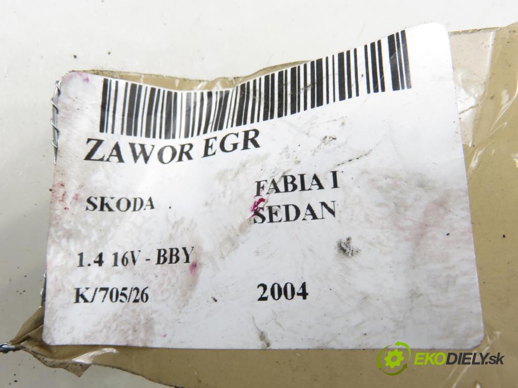 SKODA FABIA I SEDAN (6Y3) SEDAN 2004 55,00 1.4 16V - BBY 1390,00 VENTIL EGR 036131503R ; 72278506
