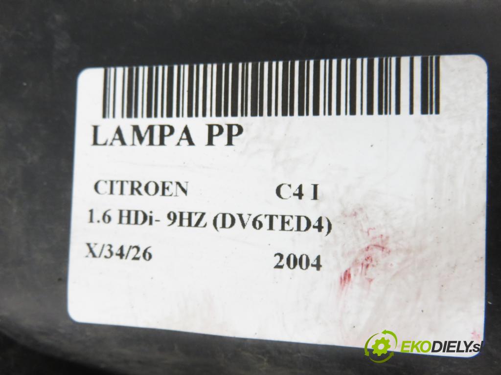 CITROEN C4 I (LC_) HB 2004 80,00 1.6 HDi 109 - 9HZ (DV6TED4) 1560,00 světlo PP 9646893880