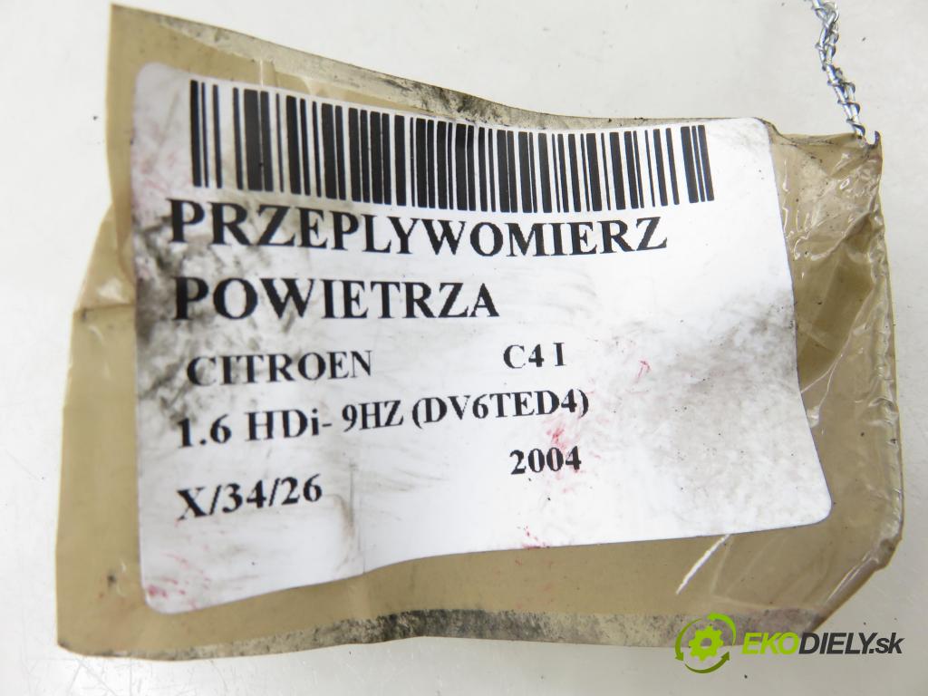 CITROEN C4 I (LC_) HB 2004 80,00 1.6 HDi 109 - 9HZ (DV6TED4) 1560,00 váha vzduchu vzduchu 9650010780 ; 72834204