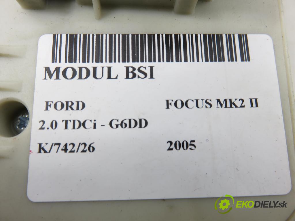 FORD FOCUS II (DA_, HCP) HB 2005 100,00 2.0 TDCi - G6DD 1997,00 MODUL BSI 4M5T14014CFG ; 4M5T14A073CE