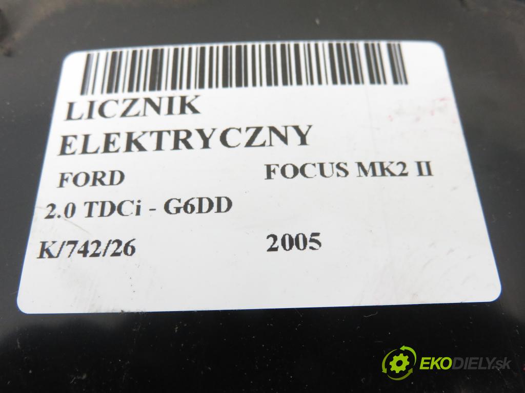 FORD FOCUS II (DA_, HCP) HB 2005 100,00 2.0 TDCi - G6DD 1997,00 prístrojovka elektrický 4M5T10849GM