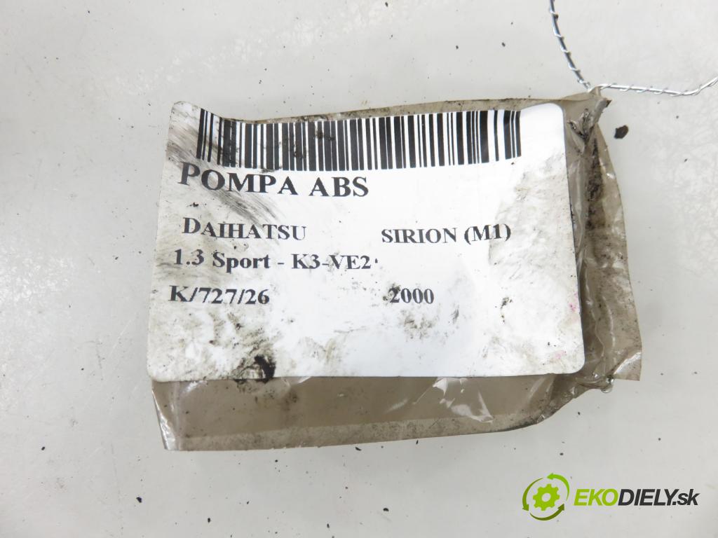 DAIHATSU SIRION (M1) HB 2000 75,00 1.3 Sport - K3-VE2 1298,00 Pumpa ABS 4451097401 ; 8954097401 (Pumpa ABS)