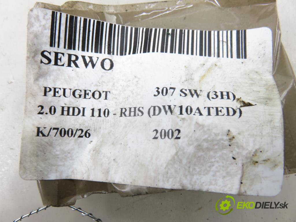PEUGEOT 307 SW (3H) KOMBI 2002 79,00 2.0 HDI 110 - RHS 1997,00 Posilovač 9643129680 ; 0204024597 (Servočerpadlo)
