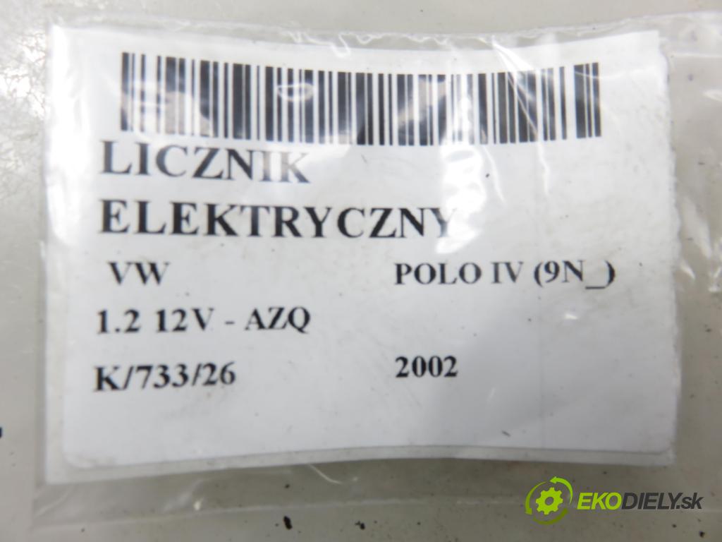VW POLO (9N_) HB 2002 47,00 1.2 12V 64 - AZQ 1198,00 Prístrojovka elektrický 6Q0920800P