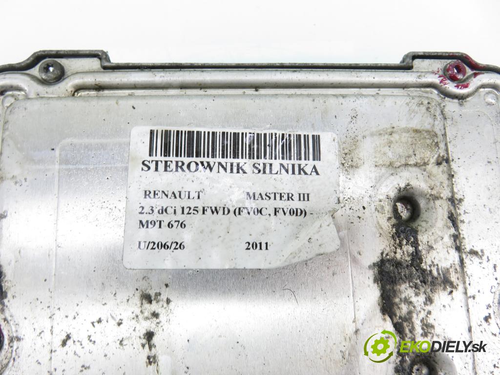 RENAULT MASTER III Skrzynia (FV) FURGON 2011 92,00 2.3 dCi 125 FWD (FV0C, FV0D) - M9T 676 2298,00 Riadiaca jednotka Motor 237100899R ; 237101487R ; 0281017977