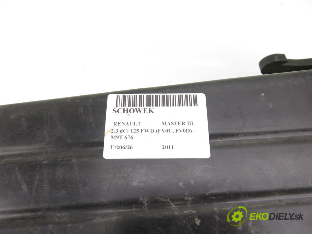 RENAULT MASTER III Skrzynia (FV) FURGON 2011 92,00 2.3 dCi 125 FWD (FV0C, FV0D) - M9T 676 2298,00 Priehradka, kastlík 685000045R