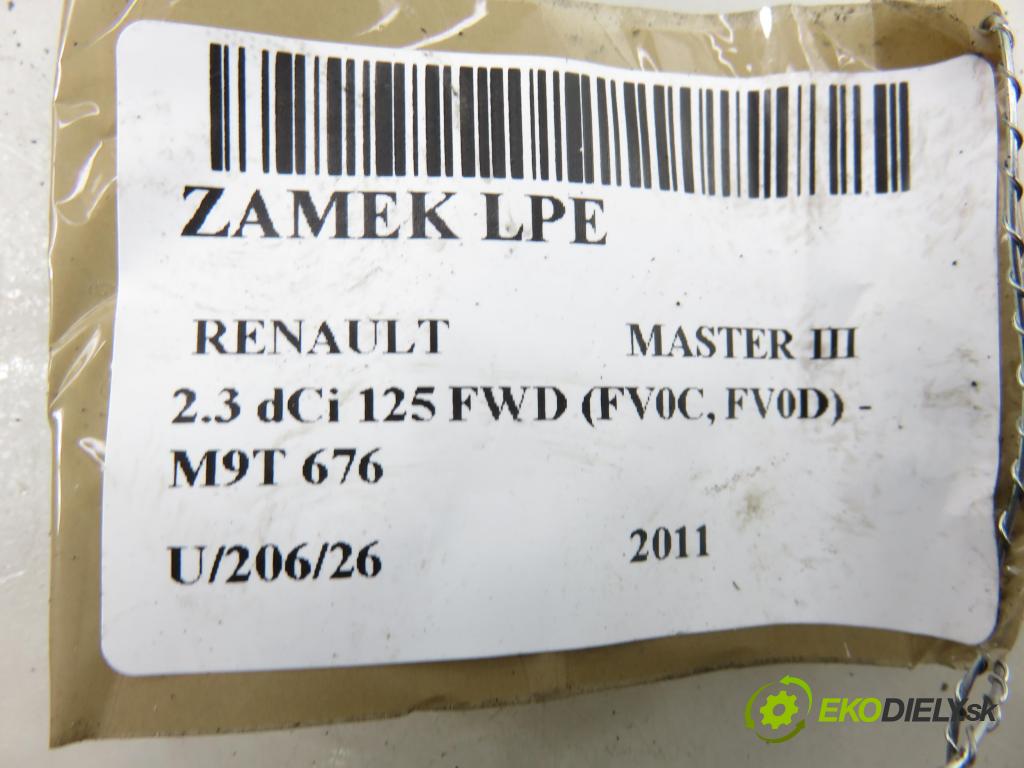 RENAULT MASTER III Skrzynia (FV) FURGON 2011 92,00 2.3 dCi 125 FWD (FV0C, FV0D) - M9T 676 2298,00 zámok 805030009R ; 805030009RF