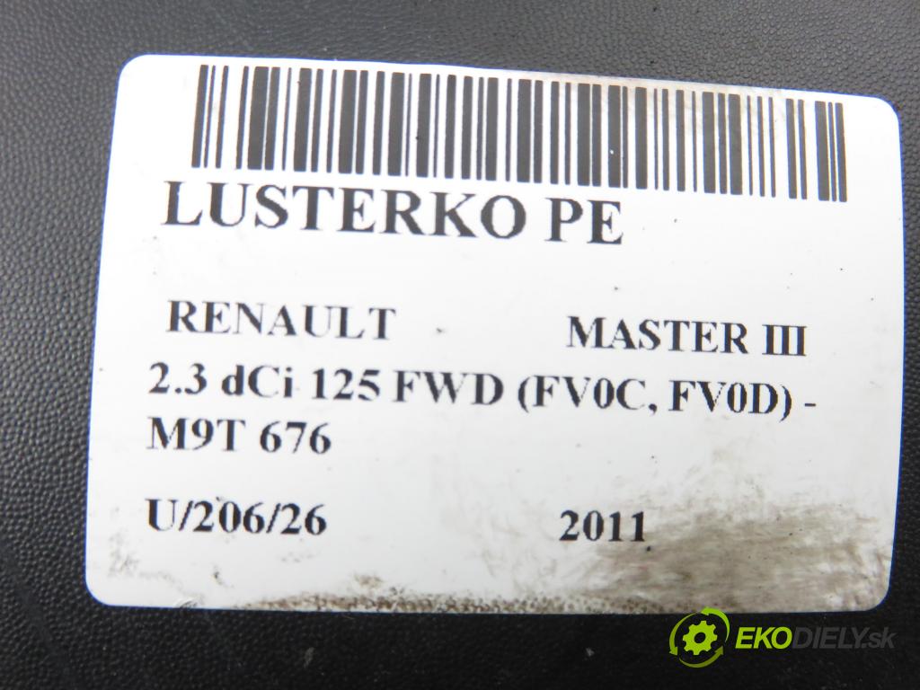 RENAULT MASTER III Skrzynia (FV) FURGON 2011 92,00 2.3 dCi 125 FWD (FV0C, FV0D) - M9T 676 2298,00 Spätné zrkadlo
