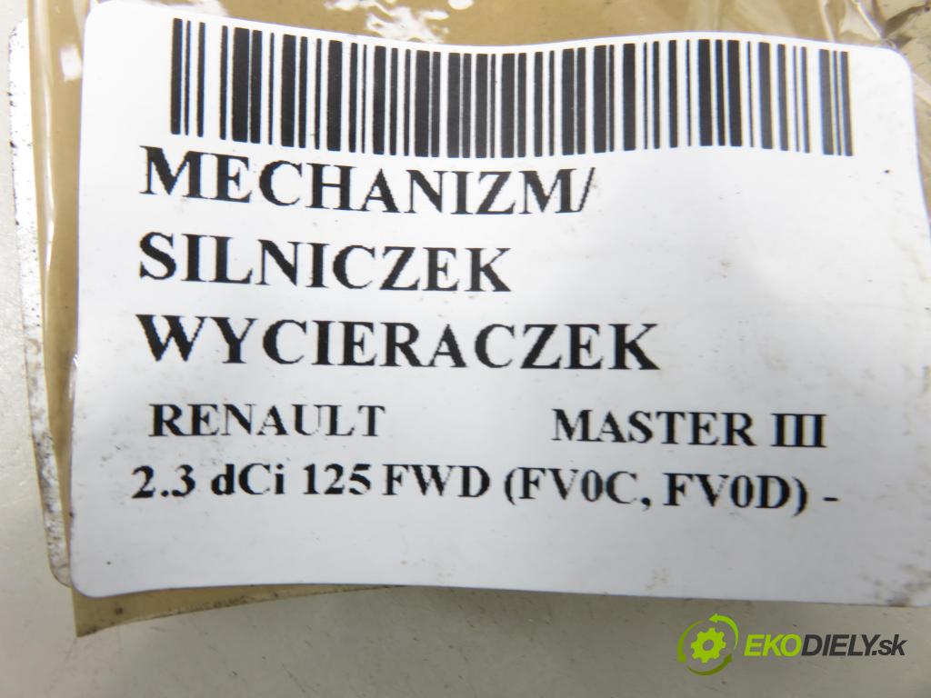 RENAULT MASTER III Skrzynia (FV) FURGON 2011 92,00 2.3 dCi 125 FWD (FV0C, FV0D) - M9T 676 2298,00 MECHANISMUS/ motorek stěračů 141409360 ; W00005453
