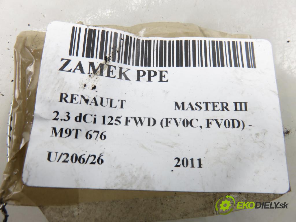 RENAULT MASTER III Skrzynia (FV) FURGON 2011 92,00 2.3 dCi 125 FWD (FV0C, FV0D) - M9T 676 2298,00 zámok 805020009R ; 805020009RF