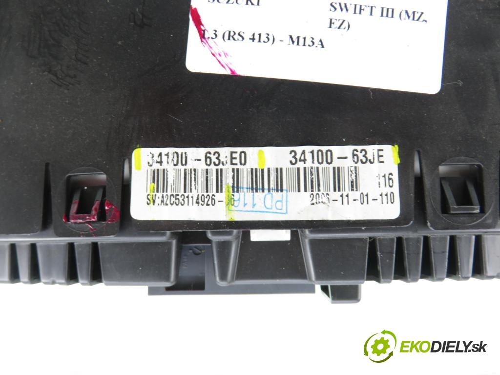 SUZUKI SWIFT III (MZ, EZ) HB 2006 68,00 1.3 92 - M13A 1328,00 Prístrojovka elektrický 3410063JE0 ; 3410063JE ; A2C53114926