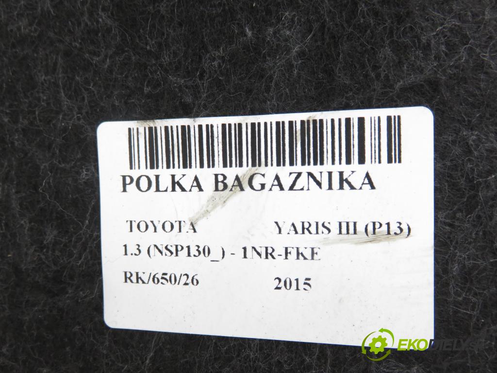 TOYOTA YARIS (_P13_) HB 2015 73,00 1.3 (NSP130_) - 1NR-FKE 1329,00 POLKA: kufr 