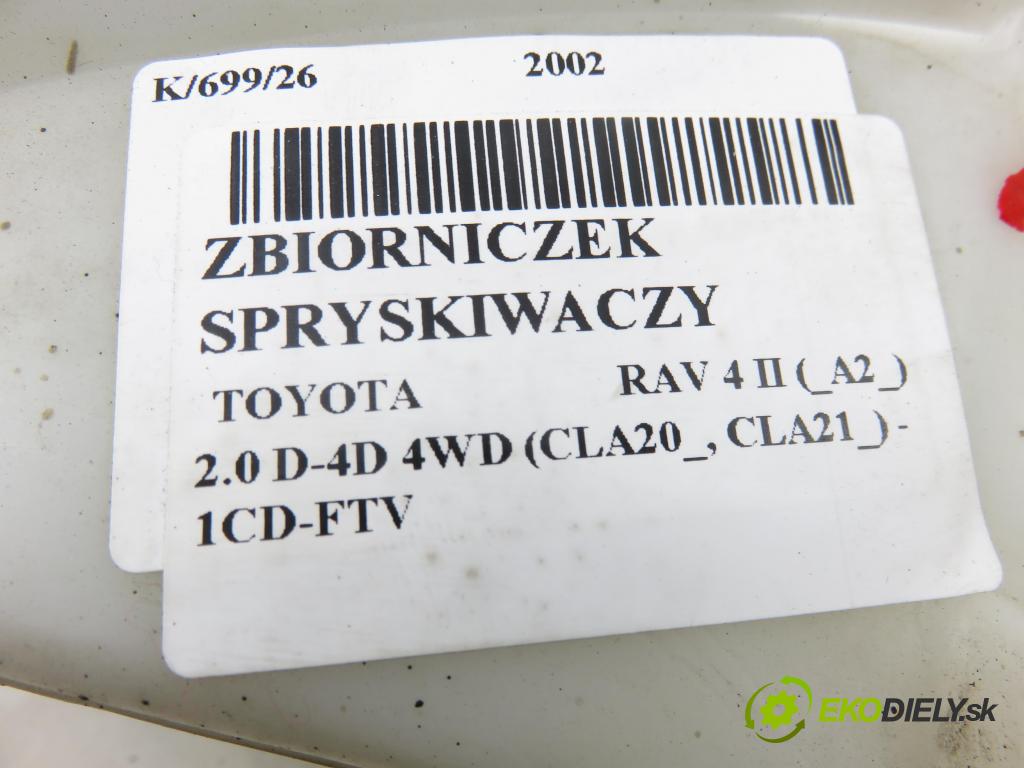 TOYOTA RAV 4 II (_A2_) SUV 2002 85,00 2.0 D-4D 4WD 116 - 1CD-FTV 1995,00 nádržka ostřikovačů 060851044 (Klika dveří ostatní)