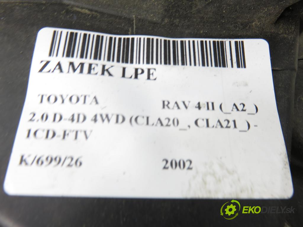 TOYOTA RAV 4 II (_A2_) SUV 2002 85,00 2.0 D-4D 4WD 116 - 1CD-FTV 1995,00 zámok 