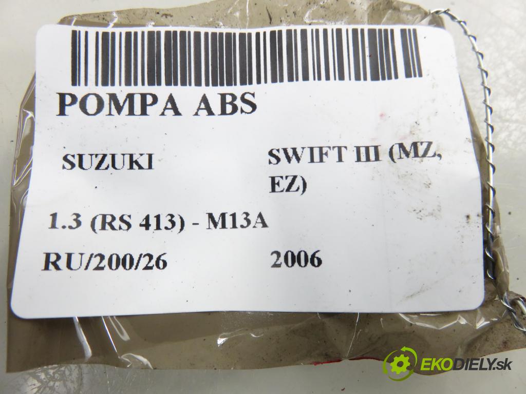 SUZUKI SWIFT III (MZ, EZ) HB 2006 68,00 1.3 4x4 (RS 413) - M13A 1328,00 Pumpa ABS 06210908133 ; 06210205774 (Pumpa ABS)