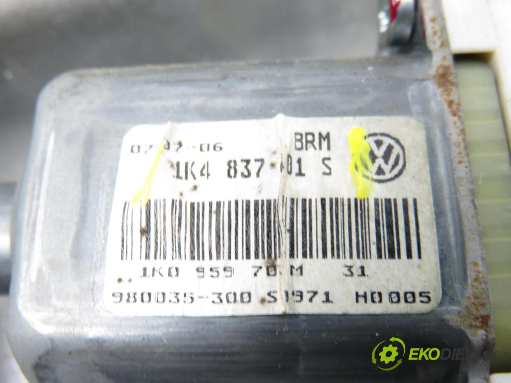 VW GOLF V (1K1) HB 2006 66,00 1.9 TDI - BXF 1896,00 Mechanizmus okien 1K0959793J ; 1K4837401S