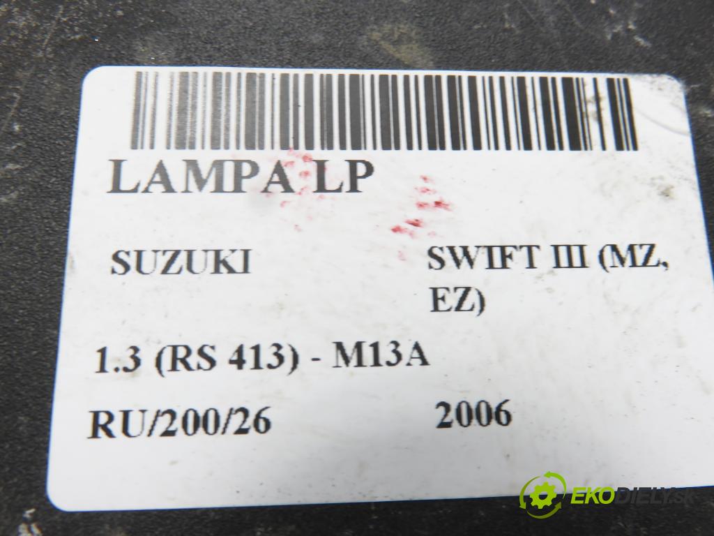 SUZUKI SWIFT III (MZ, EZ) HB 2006 68,00 1.3 4x4 (RS 413) - M13A 1328,00 Svetlo LP P4981L
