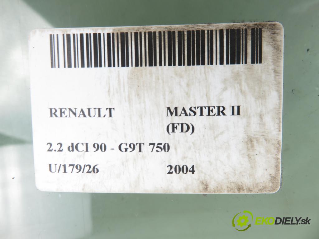 RENAULT MASTER II Skrzynia (FD) FURGON 2004 66,00 2.2 dCI 90 - G9T 750 2188,00 okno BRÁNKY pravá 