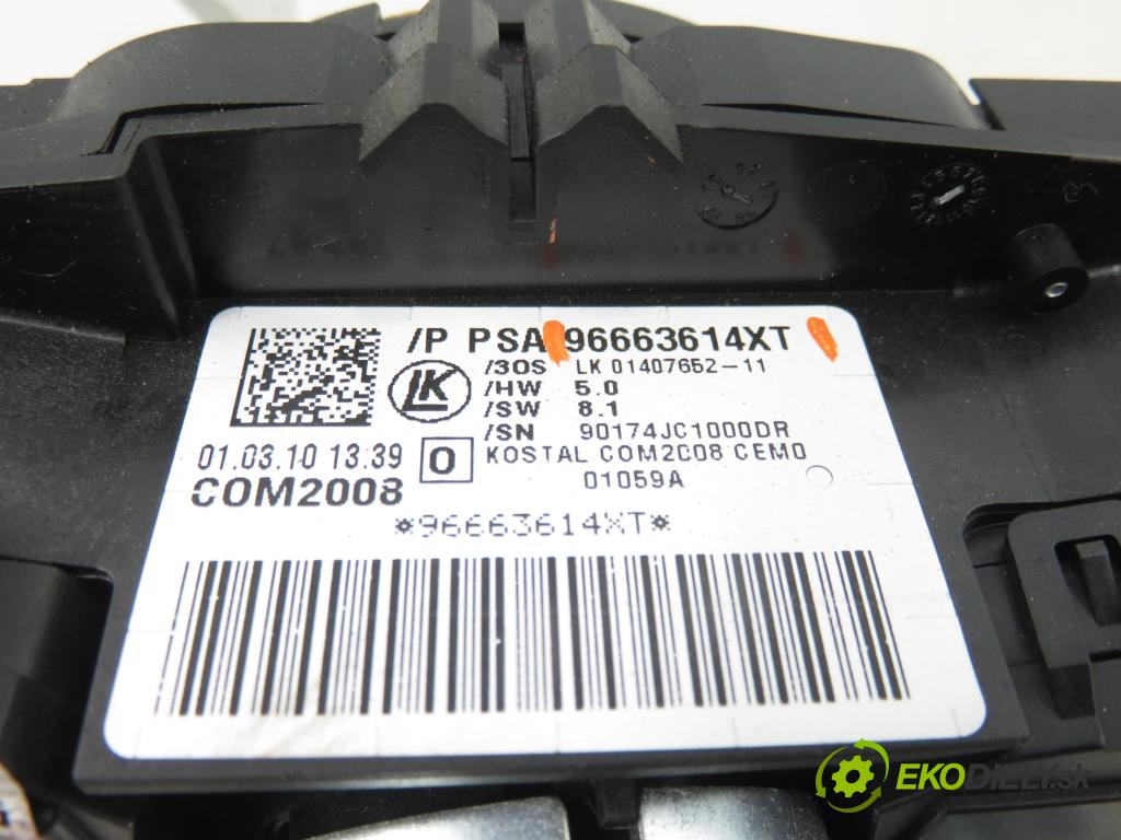 PEUGEOT 5008 (0U_, 0E_) MINIVAN 2010 110,00 2.0 HDi 150 / BlueHDi 150 - RHE (DW10CTED4) 1997,00 páčka/prepínač 96663614XT