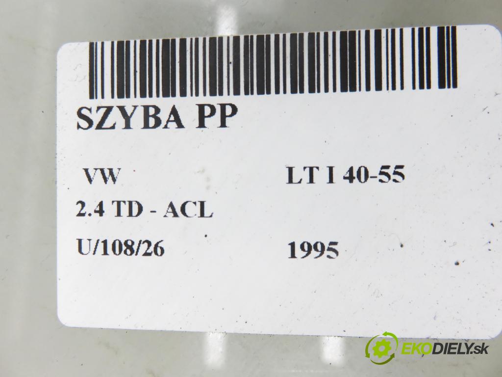 VW LT 40-55 I Platforma / podwozie (293-909) KABINA/PLATFORMA 1995 70,00 2.4 TD - ACL 2383,00 Okno PP 