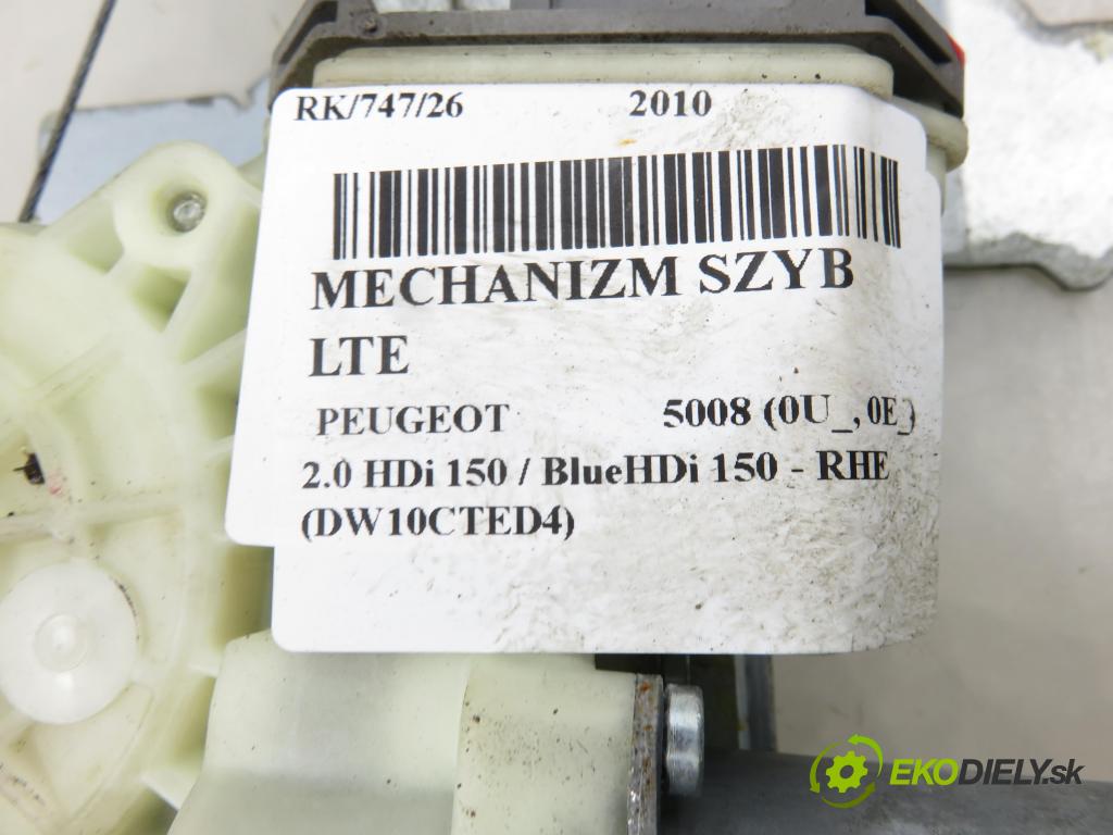 PEUGEOT 5008 (0U_, 0E_) MINIVAN 2010 110,00 2.0 HDi 150 / BlueHDi 150 - RHE (DW10CTED4) 1997,00 Mechanizmus okien 912250104 ; 914241100