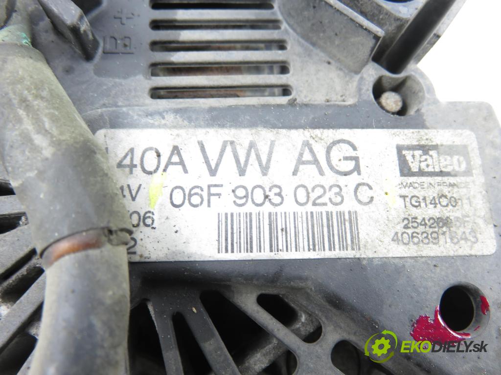VW GOLF V (1K1) HB 2006 66,00 1.9 TDI - BXF 1896,00 Alternátor 06F903023C (Alternátor)