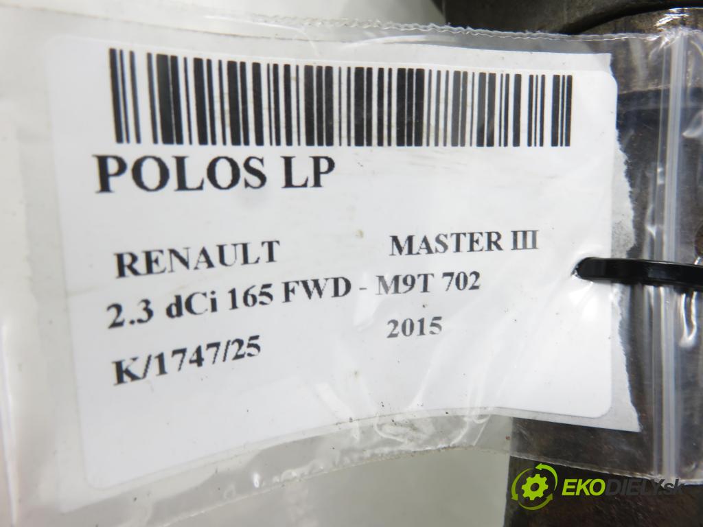 RENAULT MASTER III Platforma / podwozie (EV, HV, UV) KABINA/PLATFORMA 2015 120,00 2.3 dCi 165 FWD - M9T 702 2298,00 Poloos LP