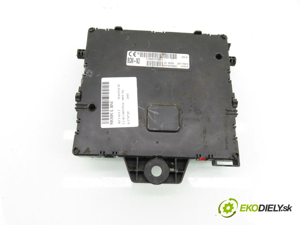 RENAULT MASTER III Platforma / podwozie (EV, HV, UV) KABINA/PLATFORMA 2015 120,00 2.3 dCi 165 FWD - M9T 702 2298,00 MODUL BSI 284B19799R ; NS10791416